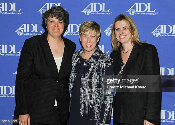 Owners of the LA Sparks Carla Christofferson and Kathy Goodman are honored by LA City Controller Wendy Greuel at the Anti-Defamation League's 16th...