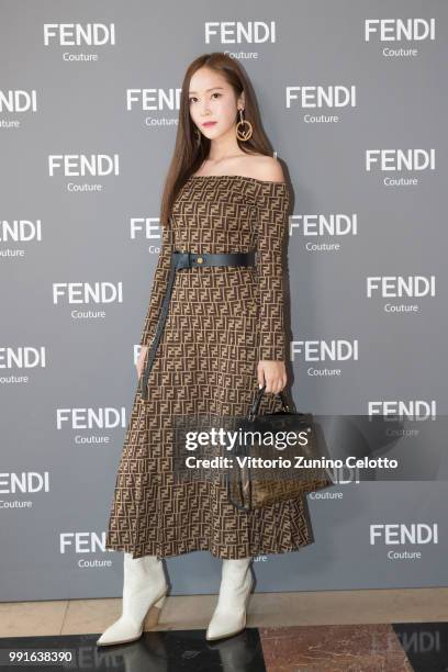 Jessica Jung attends Fendi Couture during Paris Fashion Week - Haute Couture Fall Winter 2018/2019 - on July 4, 2018 in Paris, France.