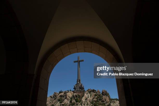 General view of El Valle de los Caidos on July 4, 2018 in San Lorenzo de El Escorial, near Madrid, Spain. Spanish Dictator General Francisco Franco...