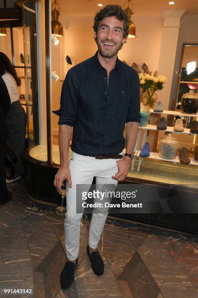 Robert Konjic attends the Manolo Blahnik Colourful Garden Party at Burlington Arcade on July 4, 2018 in London, England.