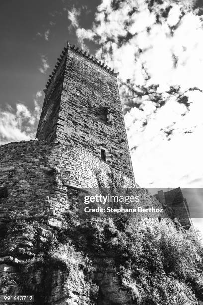 tower rocamadour - rocamadour stock pictures, royalty-free photos & images