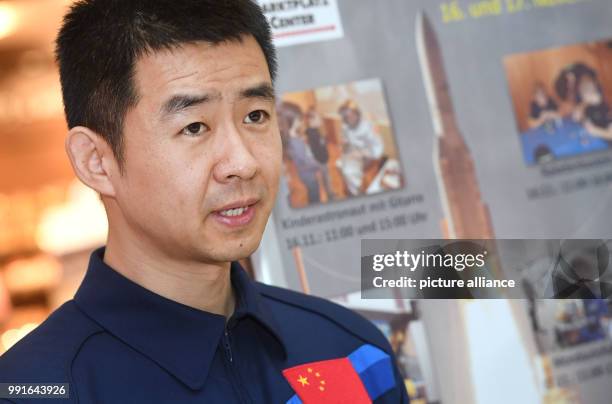 The Chinese astronaut, "Taikonaut", can be seen in Neubrandenburg, Germany, 18 November 2017. Chen Dong is taking part at the conference "Tage der...