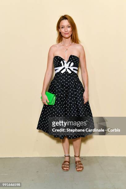 Audrey Marnay attends the Bonpoint Haute Couture Fall/Winter 2018-2019 show as part of Haute Couture Paris Fashion Week on July 4, 2018 in Paris,...