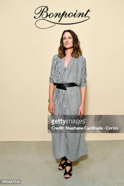 Camille Cottin attends the Bonpoint Haute Couture Fall/Winter 2018-2019 show as part of Haute Couture Paris Fashion Week on July 4, 2018 in Paris,...