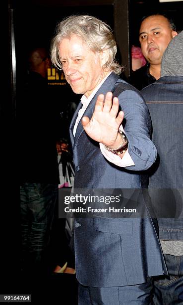 Musician Sir Bob Geldof poses at the NYLON & YouTube Young Hollywood Party at the Roosevelt Hotel on May 12, 2010 in Hollywood, California.