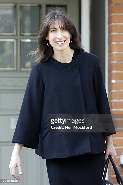 Samantha Cameron Sighted leaving her home on May 13, 2010 in London, England.