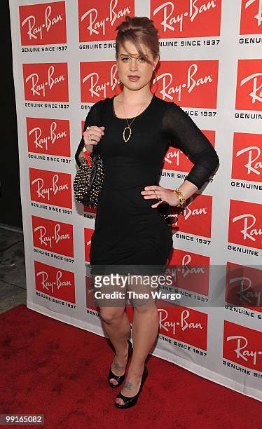 Personality Kelly Osbourne attends the Ray-Ban Aviator: The Essentials Event featuring Iggy Pop at Music Hall of Williamsburg on May 12, 2010 in New...