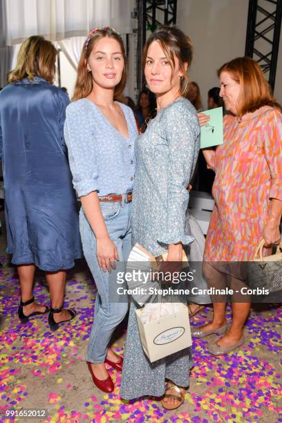 Marie Anage Casta and Natacha Andrews attend the Bonpoint Haute Couture Fall/Winter 2018-2019 show as part of Haute Couture Paris Fashion Week on...