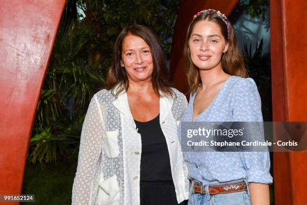 Bonpoint Artistic Director Christine Innamorato and Marie Anage Casta attend the Bonpoint Haute Couture Fall/Winter 2018-2019 show as part of Haute...