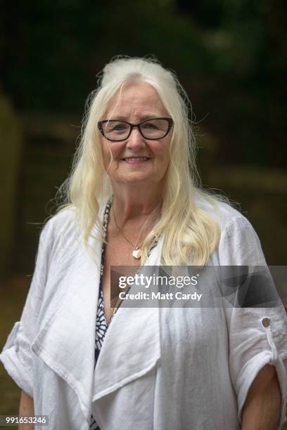 The first baby born on the NHS, Aneira Thomas, who is also a retired nurse, poses for a photograph at a thanksgiving service to celebrate the 70th...