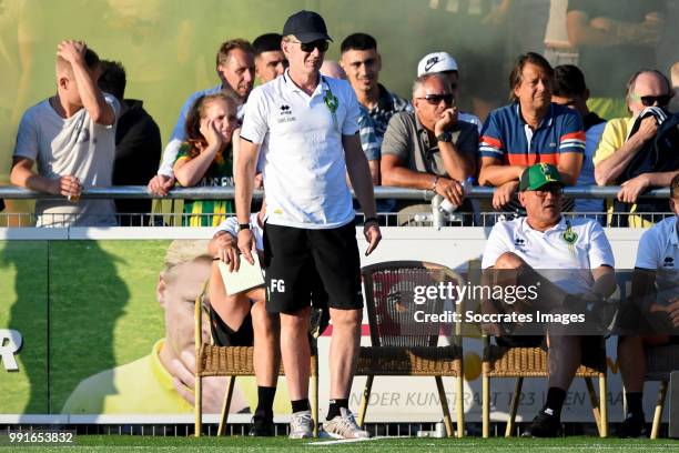 Coach Alfons Groenendijk of ADO Den Haag during the match between Laakkwartier v ADO Den Haag at the Sportpark Laakkwartier on July 4, 2018 in Den...