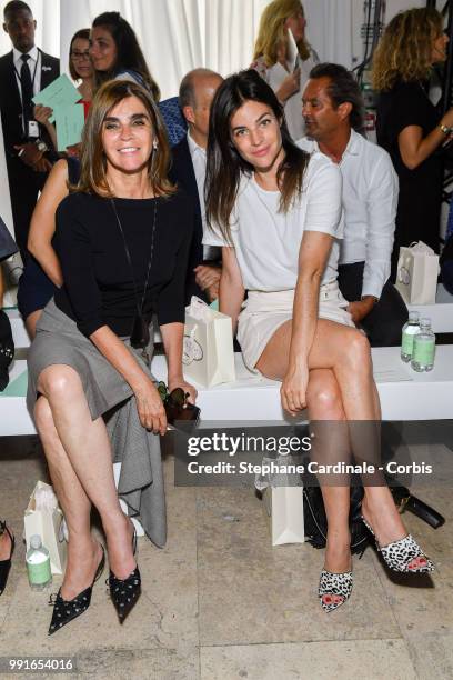 Carine Roitfeld and Julia Restoin Roitfeld attends the Bonpoint Haute Couture Fall/Winter 2018-2019 show as part of Haute Couture Paris Fashion Week...