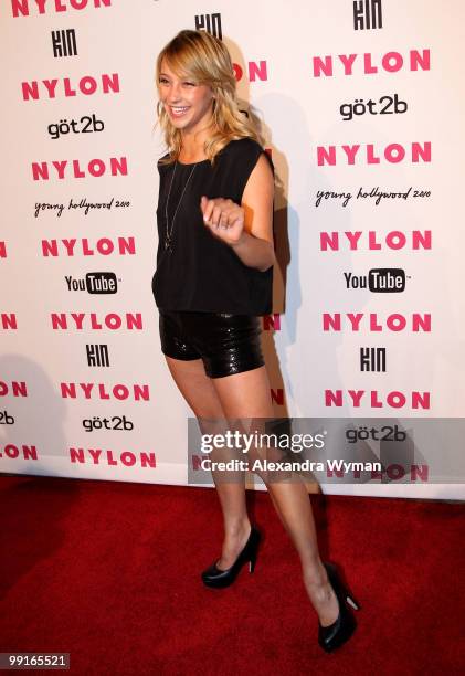 Actress Stella Maeve arrives at NYLON'S May Young Hollywood Event at Roosevelt Hotel on May 12, 2010 in Hollywood, California.