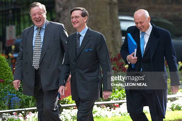 British Conservative party's Justice Secretary, Ken Clarke , Attorney General, Dominic Grieve and Work and Pensions Secretary Iain Duncan Smith...