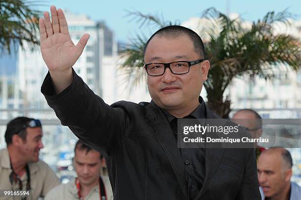 Director Xiaoshuai Wang attends the 'Chongging Blues' Photocall held at the Palais Des Festivals during the 63rd Annual International Cannes Film...