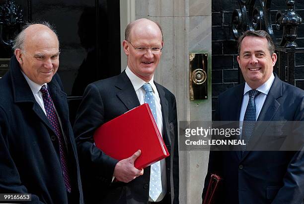 British Conservative party Defence Sercretary Liam Fox , Conservative Minister of State for Universities and Science, David Willetts , and Liberal...