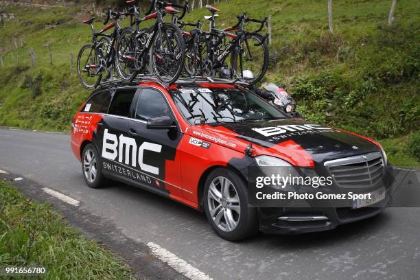 56Th Vuelta Pais Vasco 2016, Stage 1Illustration Illustratie, Car Voiture Auto, Team Bmc Racing Team / Etxebarria - Markina-Xemein Tour Ronde...