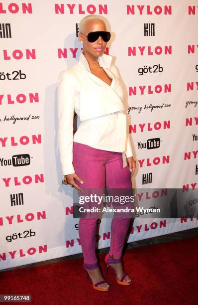 Amber Rose arrives at NYLON'S May Young Hollywood Event at Roosevelt Hotel on May 12, 2010 in Hollywood, California.