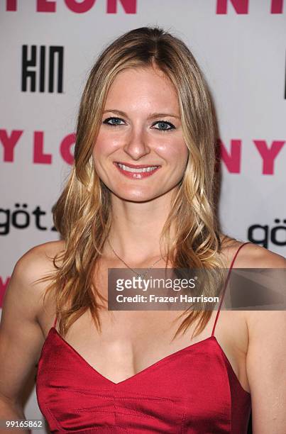 Actress Sorel Carradine arrives at the NYLON & YouTube Young Hollywood Party at the Roosevelt Hotel on May 12, 2010 in Hollywood, California.