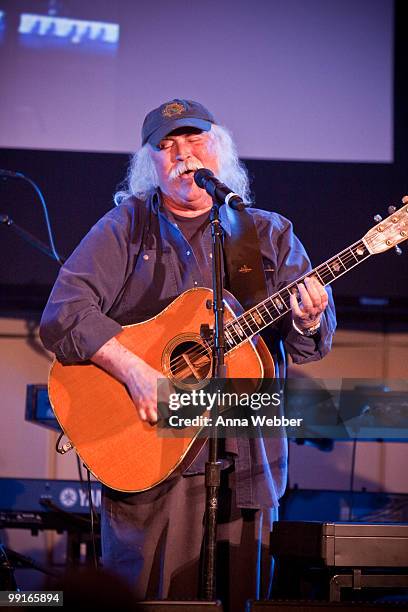 David Crosby performs at the 2nd Annual Dream, Believe, Achieve Gala at the Skirball Cultural Center on May 12, 2010 in Los Angeles, California.