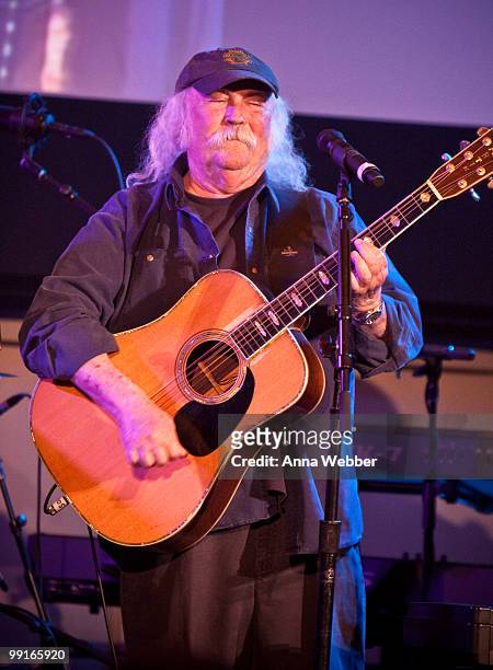 David Crosby performs at the 2nd Annual Dream, Believe, Achieve Gala at the Skirball Cultural Center on May 12, 2010 in Los Angeles, California.