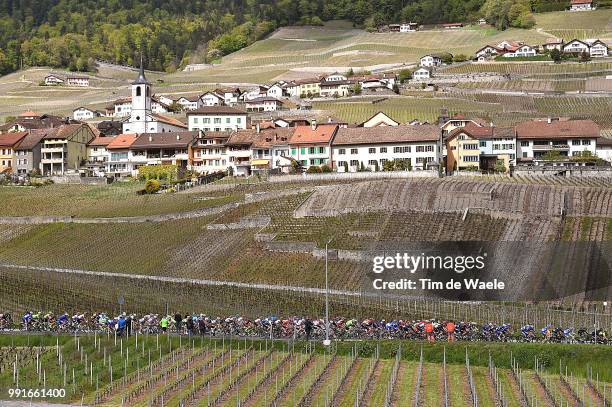 70Th Tour De Romandie 2016, Stage 2 Illustration Illustratie, Peleton Peloton, Vineyards Vignobles Wijngaard, Landscape Paysage Landschap, Moudon -...