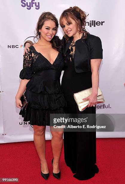 Personalities Janney "Chiquis" Marin and Jenni Rivera arrive at The Cable Show 2010 "An Evening With NBC Universal" on May 12, 2010 in Universal...