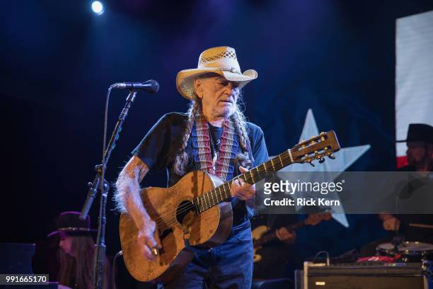 Singer-songwriter Willie Nelson and Bobbie Nelson perform in concert at 3TEN ACL Live on July 3, 2018 in Austin, Texas.