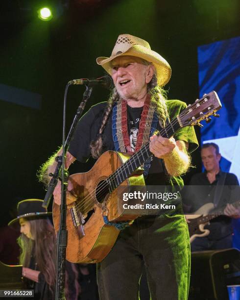 Singer-songwriter Willie Nelson and Bobbie Nelson perform in concert at 3TEN ACL Live on July 3, 2018 in Austin, Texas.