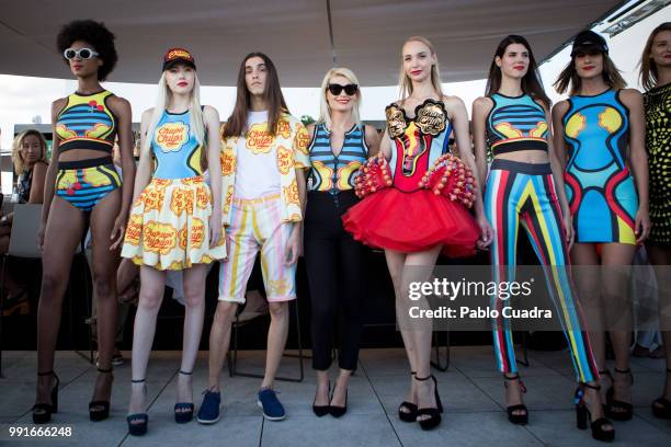 Designer Maya Hansen walks the runway after her show during the Mercedes Benz Fashion Week at NH Gran Via Hotel on July 4, 2018 in Madrid, Spain.