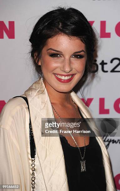 Actresss Shenae Grimes arrives at the NYLON & YouTube Young Hollywood Party at the Roosevelt Hotel on May 12, 2010 in Hollywood, California.