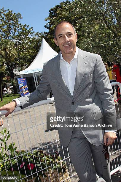 Journalist Matt Lauer attends the American Pavilion Ribbon Cutting held at the American Pavilion during the 63rd Annual International Cannes Film...