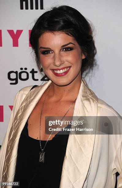 Actresss Shenae Grimes arrives at the NYLON & YouTube Young Hollywood Party at the Roosevelt Hotel on May 12, 2010 in Hollywood, California.