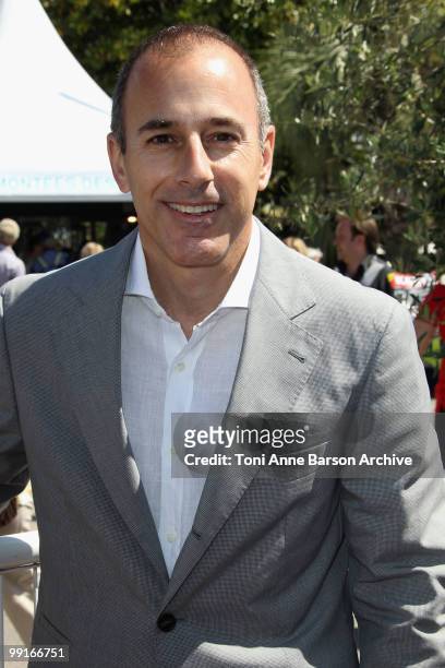 Journalist Matt Lauer attends the American Pavilion Ribbon Cutting held at the American Pavilion during the 63rd Annual International Cannes Film...