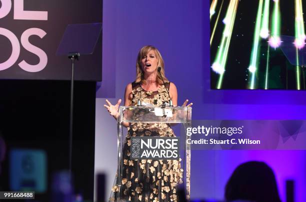 Kate Garraway presents the 'Nurse of the Year' Awards 2018 at Park Plaza Westminster Bridge Hotel on July 4, 2018 in London, England.