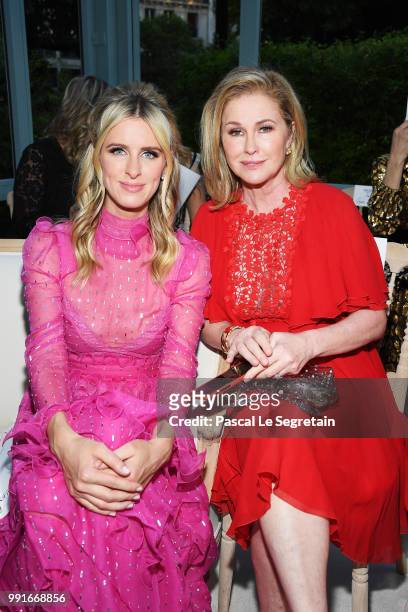 Nicky Hilton and Kathy Hilton attend the Valentino Haute Couture Fall Winter 2018/2019 show as part of Paris Fashion Week on July 4, 2018 in Paris,...