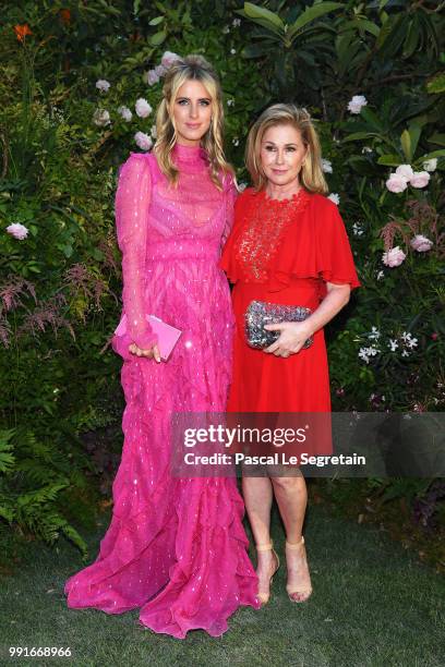 Nicky Hilton and Kathy Hilton attend the Valentino Haute Couture Fall Winter 2018/2019 show as part of Paris Fashion Week on July 4, 2018 in Paris,...