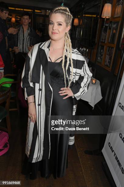 Kelly Osbourne attends the Gay Times dinner hosted by Kyle De'Volle at The Ivy Market Grill on July 4, 2018 in London, United Kingdom.