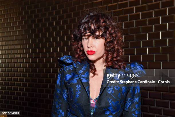 Paz de la Huerta attends the Jean-Paul Gaultier Haute Couture Fall/Winter 2018-2019 show as part of Haute Couture Paris Fashion Week on July 4, 2018...