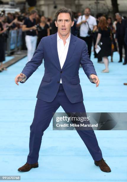 Rob Brydon attends the 'Swimming With Men' UK Premiere at The Curzon Mayfair on July 4, 2018 in London, England.