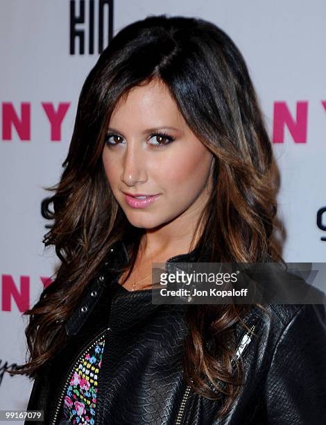 Actress Ashley Tisdale arrives at NYLON Magazine's May Issue Young Hollywood Launch Party at The Roosevelt Hotel on May 12, 2010 in Hollywood,...