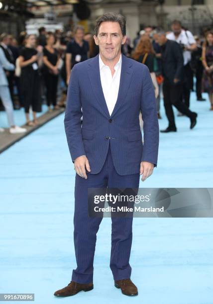 Rob Brydon attends the 'Swimming With Men' UK Premiere at The Curzon Mayfair on July 4, 2018 in London, England.