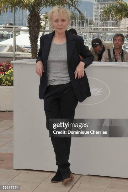 Un Certain Regard Jury President Claire Denis attends the Un Certain Regard Jury Photocall held at the Palais Des Festivals during the 63rd Annual...