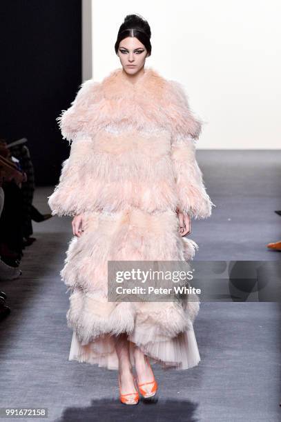 Model Vittoria Ceretti walks the runway during the Fendi Couture Haute Couture Fall Winter 2018/2019 show as part of Paris Fashion Week on July 4,...