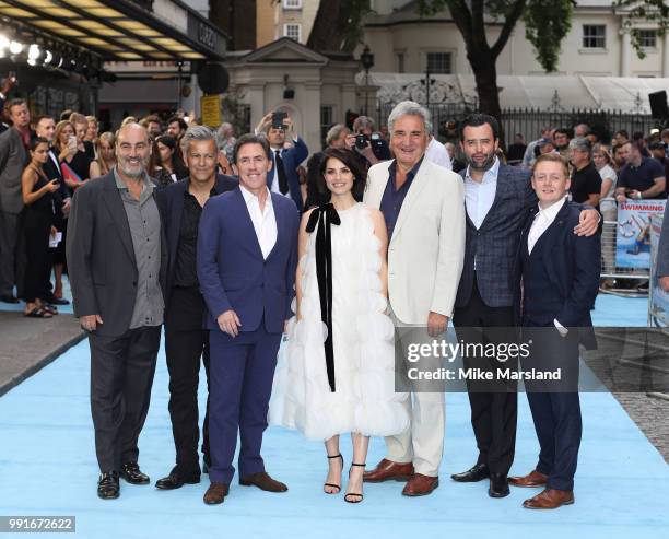 Daniel Mays, Thomas Turgoose, Rob Brydon, Jim Carter, Charlotte Riley, Oliver Parker and Rupert Graves attend the 'Swimming With Men' UK Premiere at...