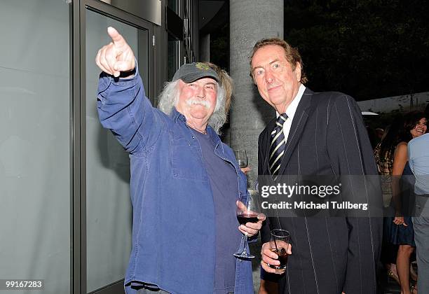 Musician David Crosby and actor Eric Idle arrive at the Second Annual "Dream, Believe, Achieve" Gala to benefit ICEF Public Schools, held at the...