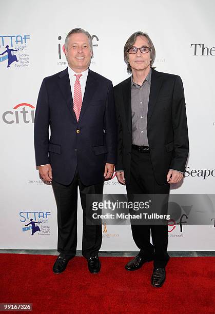 Chairman of the Board Stephen Smith and musician Jackson Browne arrive at the Second Annual "Dream, Believe, Achieve" Gala to benefit ICEF Public...