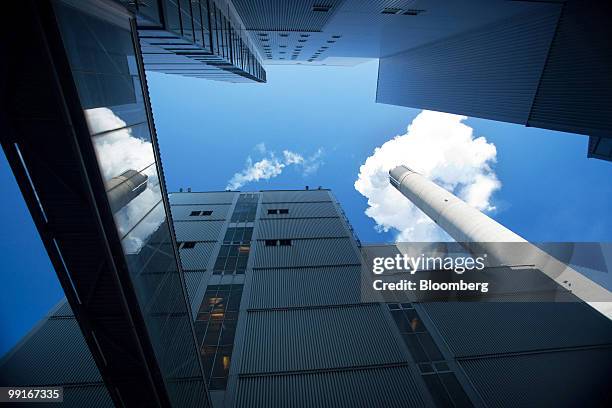 Vapour is emitted from a chimney at the Stora Enso OYJ paper mill in Imatra, Finland, on Wednesday, May 12, 2010. Stora Enso Oyj's outlook was...