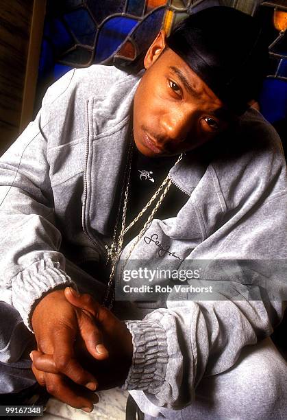 Ja Rule poses for a portrait session at The Grand Hotel on March 4th 2002 in Amsterdam, Netherlands.