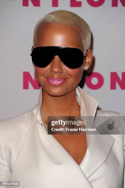 Model Amber Rose arrives at the NYLON & YouTube Young Hollywood Party at the Roosevelt Hotel on May 12, 2010 in Hollywood, California.